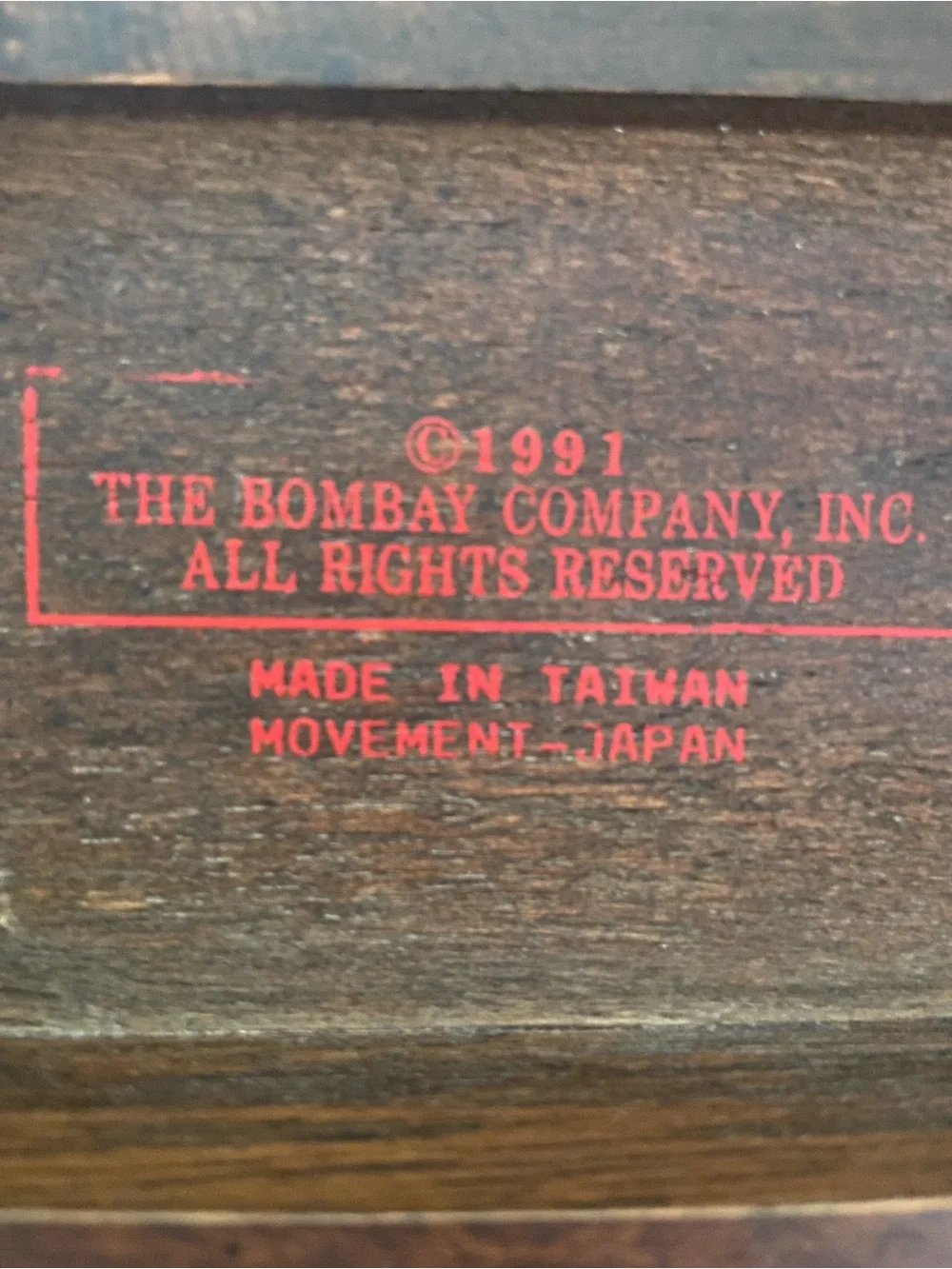 Vintage Mahogany Wood Mantle Clock